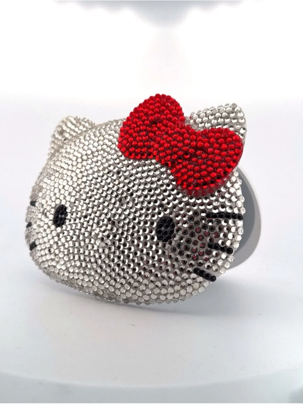 Custom Hand-Bedazzled Hello Kitty Impressions Mirror – Glass Rhinestones